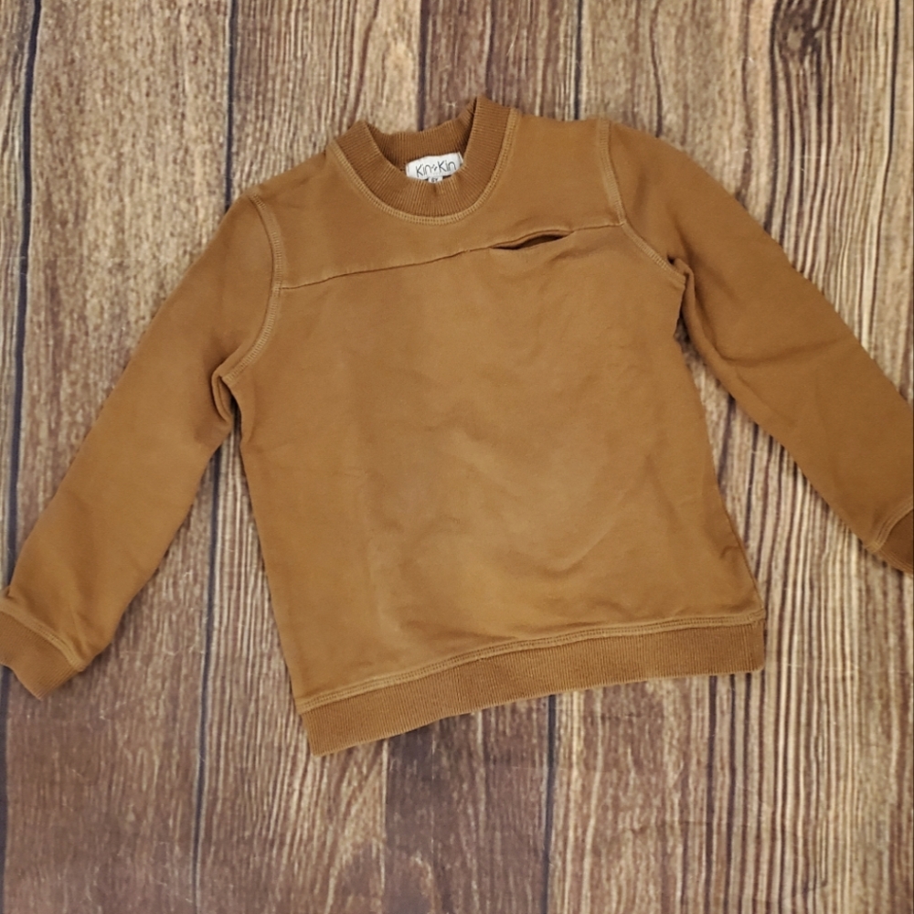 Kin & Kin brown crewneck sweatshirt sz 6 or 12